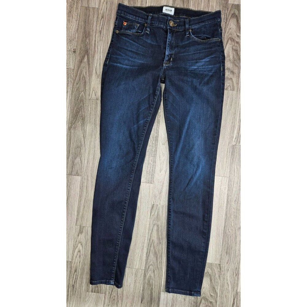 Hudson Womens Size 27‎ Pockets Whiskered Skinny Denim Blue Jeans